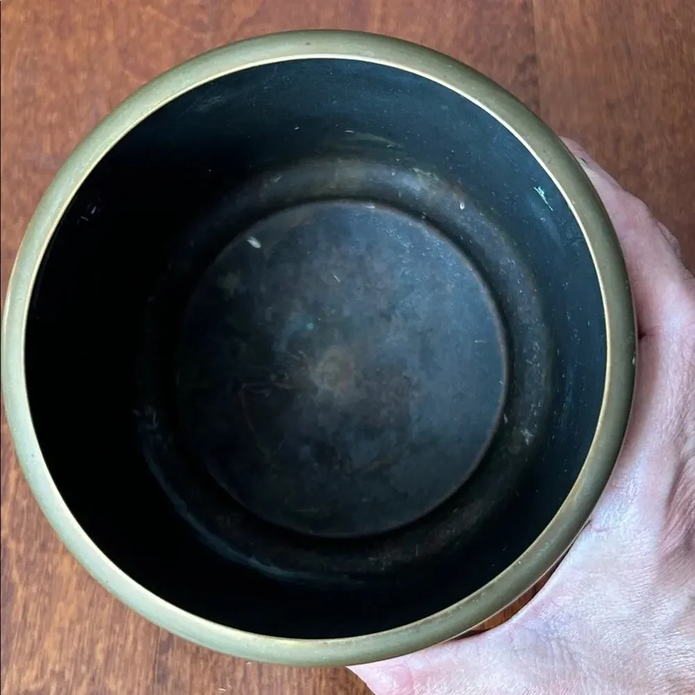 Vintage Benedict Maya Bronze Tobacco Humidor Container with Bakelite Handle